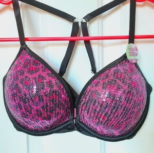 Victoria's Secret Pink Leopard Sequin Bra